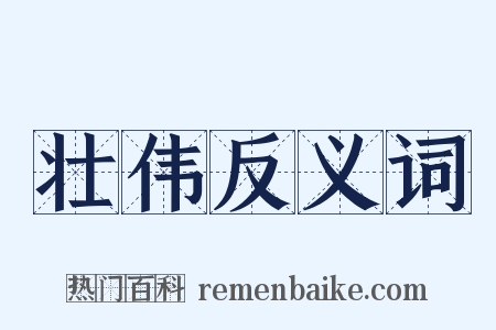 壮伟反义词是什么意思的图片